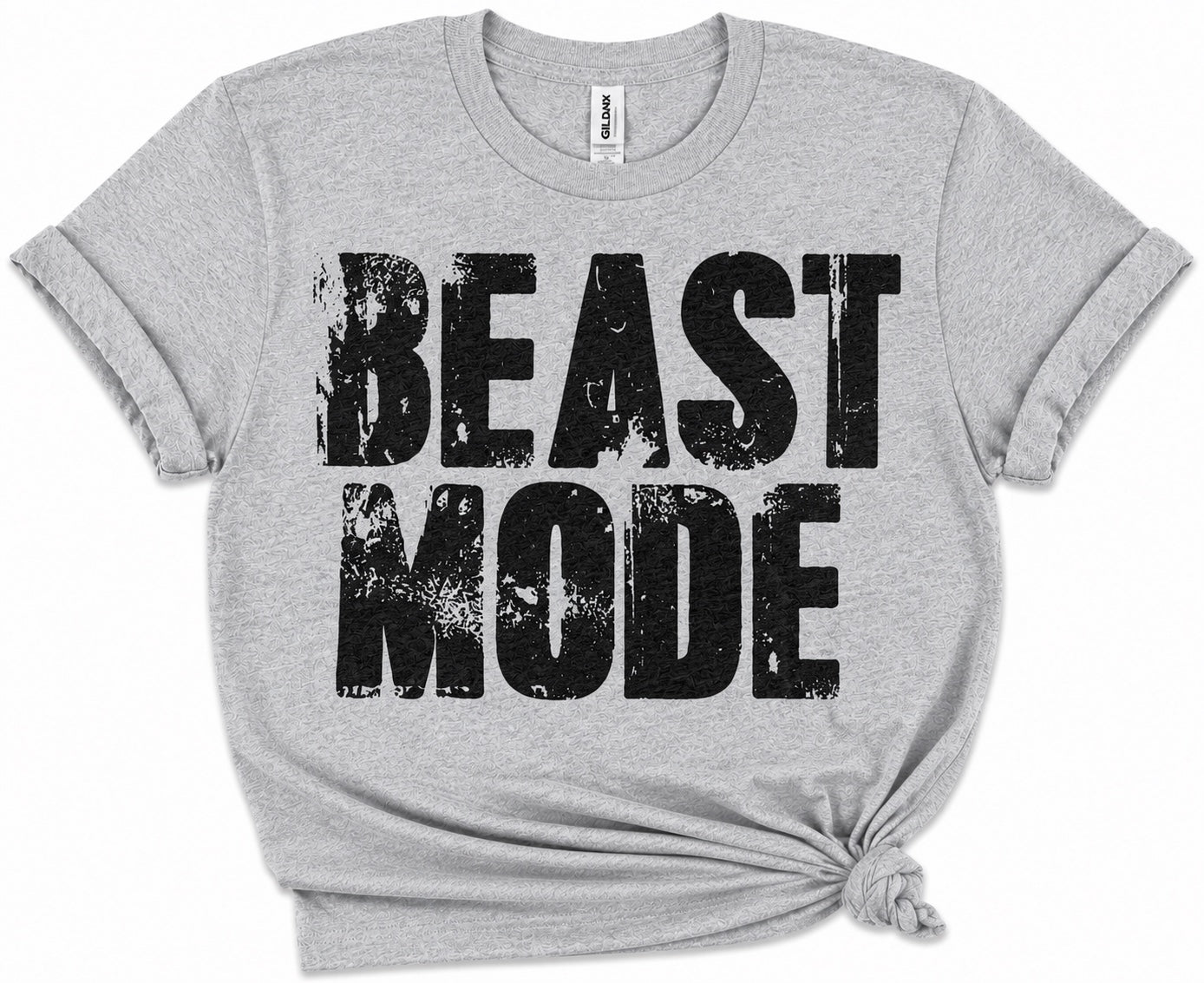 Gray Beast Mode sports slogan tee
