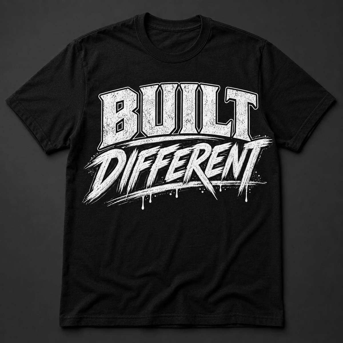 Built Different black slogan tee