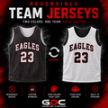 Custom reversible team jerseys - black and white team packs