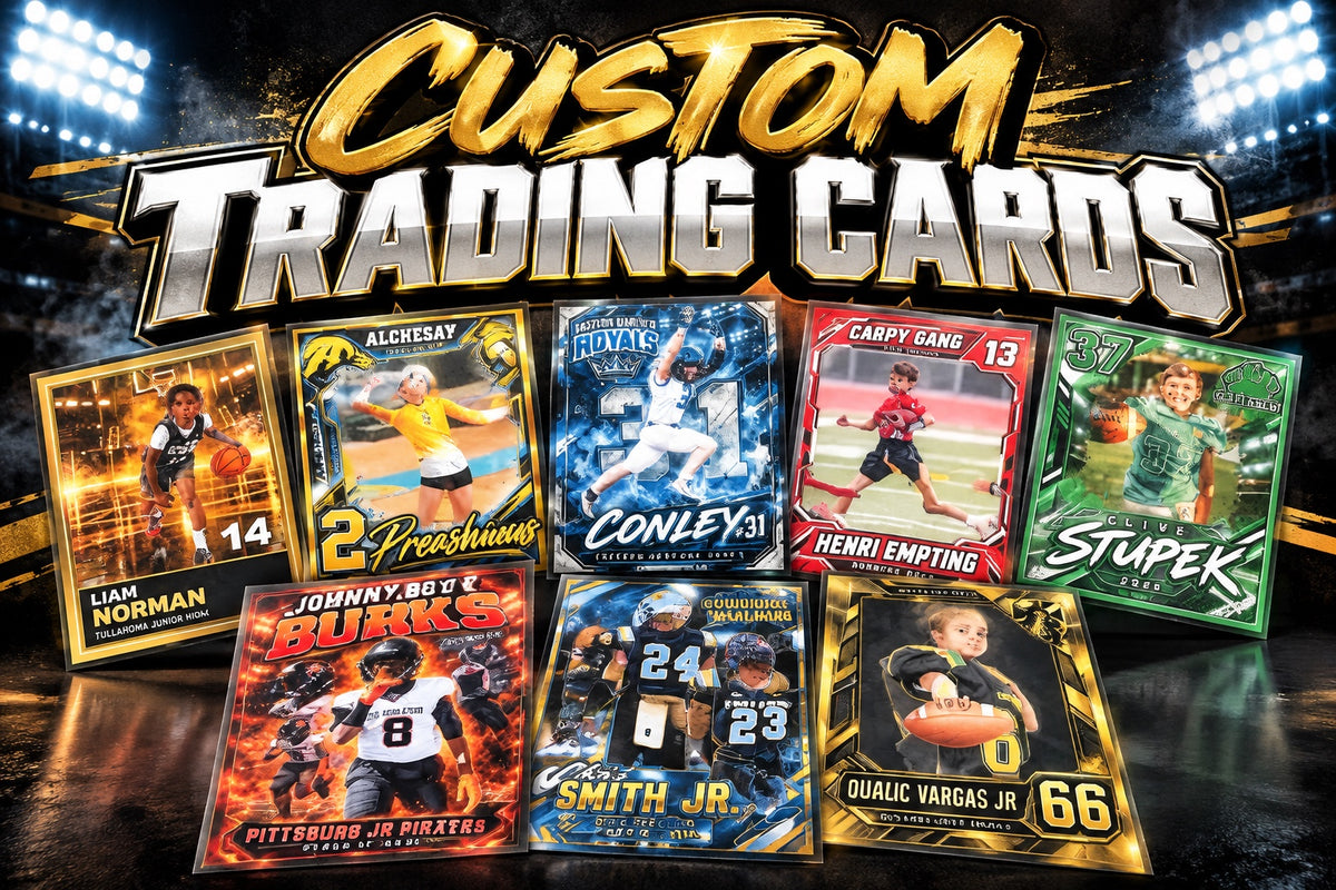 Custom team sports trading cards