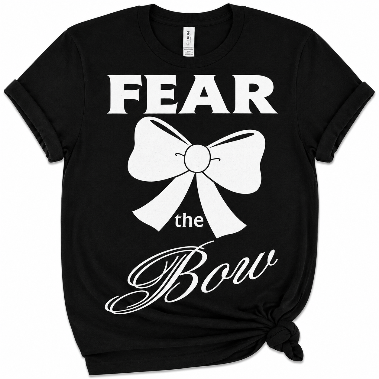 Black Fear the Bow cheer tee