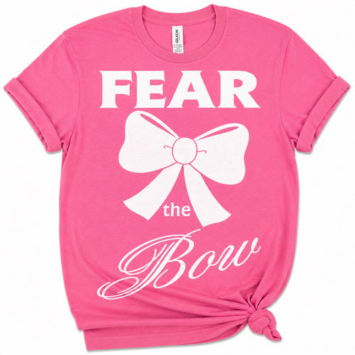 Pink Fear the Bow cheer game day tee