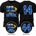 Front and back mockup of black Flag Me Fine Me football shirt with number 44