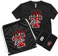Game Day Gear Pack custom shirt, drawstring bag and wristbands