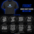 Game Day Tee Moore County Raiders Edition front and back options