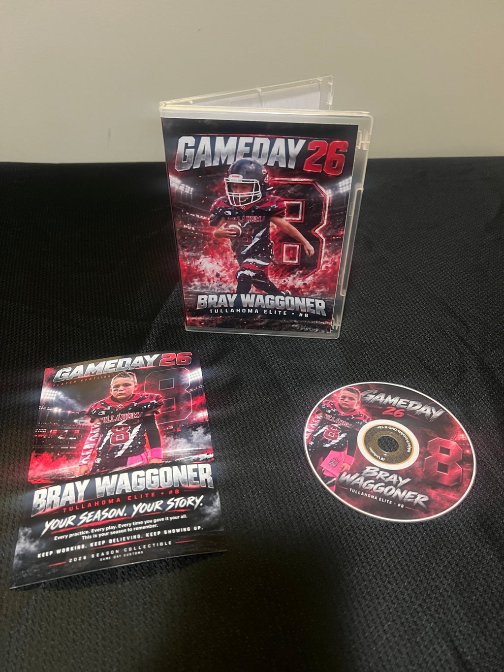 GameDay 26 personalized collectible case, insert and printed DVD