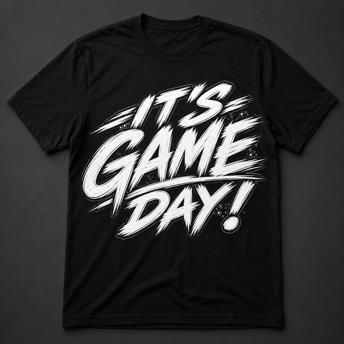 It's Game Day black slogan tee