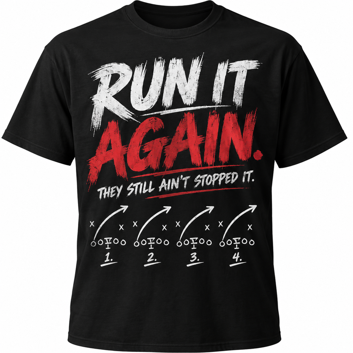 Run It Again – They Still Ain’t Stopped It black football tee