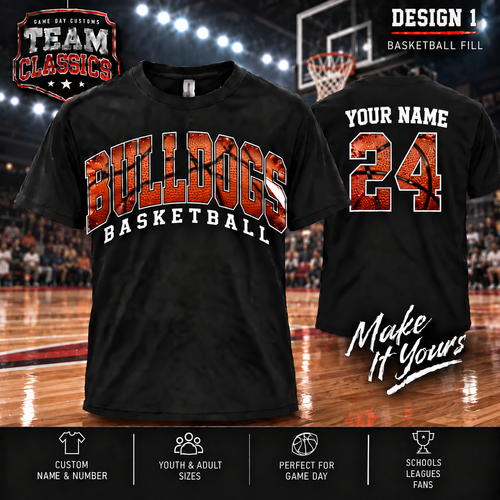 Bulldogs Basketball Fill personalized Team Classics shirt