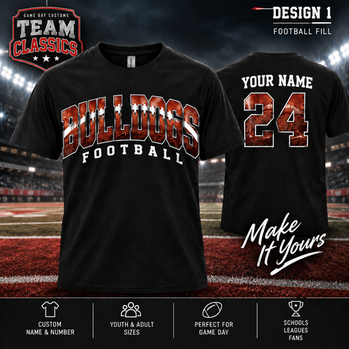 Bulldogs Football Fill personalized Team Classics shirt