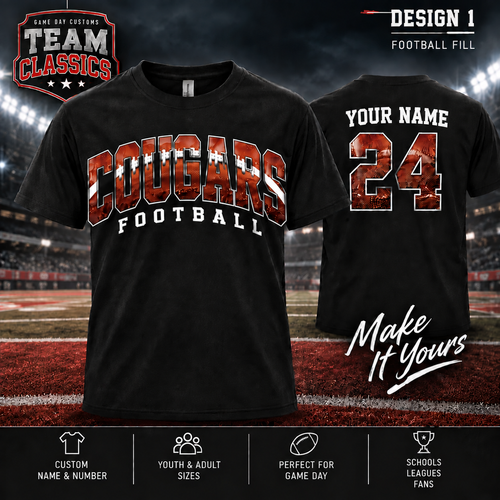 Cougars Football Fill personalized Team Classics shirt