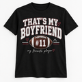 That's My Boyfriend custom football T-shirt mockup