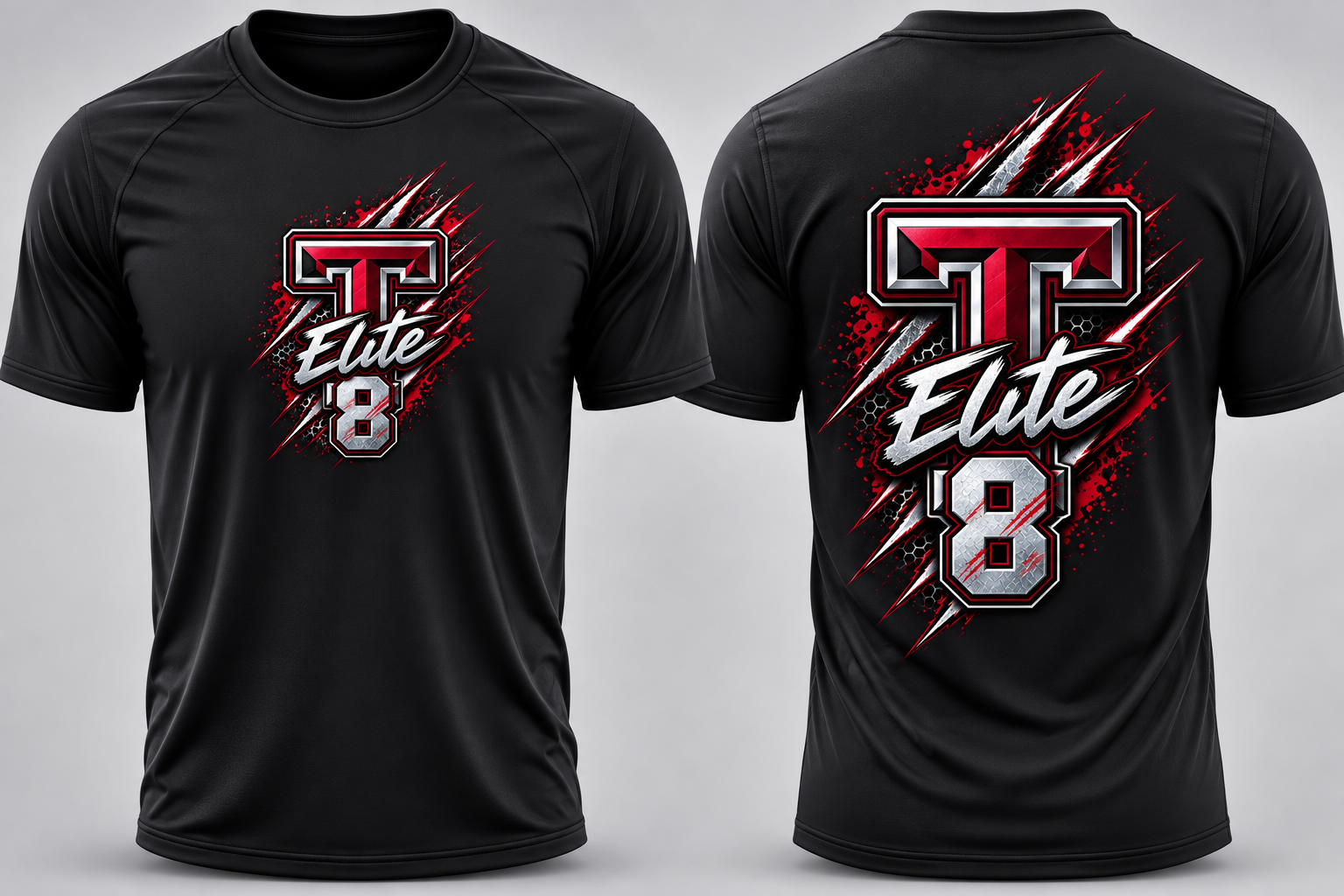 Tullahoma Elite personalized dry-fit performance shirt front and back