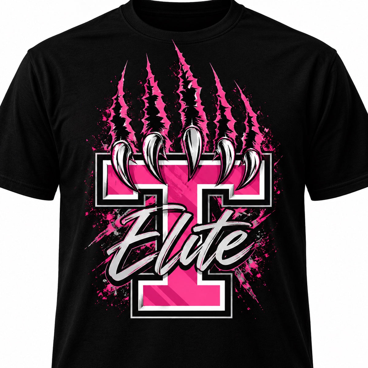 Tullahoma Elite Pink Out tee on black shirt