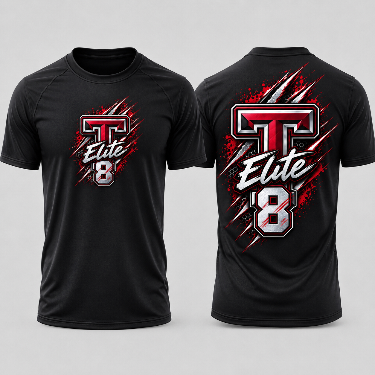 Tullahoma Elite player dry-fit performance shirt personalized with player number