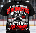 Black hockey penalty box slogan T-shirt